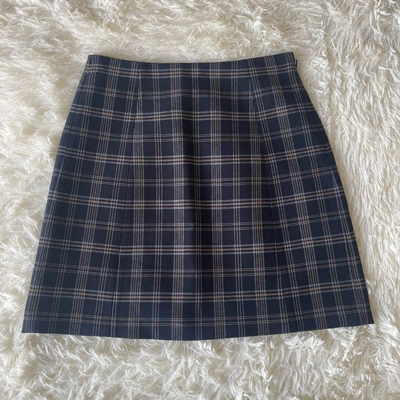 Aritzia Babaton A-Line Plaid Skirt - Picture 1 of 4